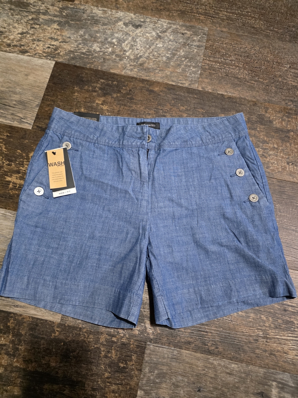 The Limited Chambray Blue Women's Button-Accent Shorts
